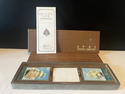 MCM Stancraft "Travel Card Kit" cribbage board from the 1960s Nautical Theme NOS - Image 1 of 4