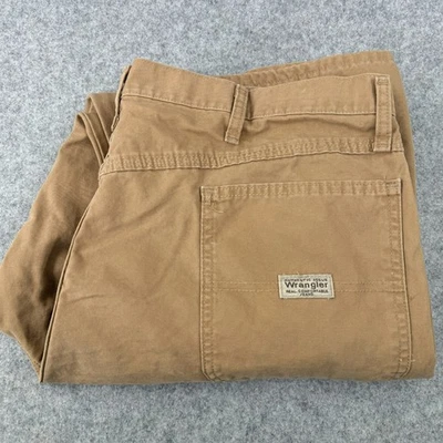 Pantalones de mezclilla relajados Wrangler Five Star Premium para hombre 40x32 tostados utilitarios trabajo Foto 1 de 4