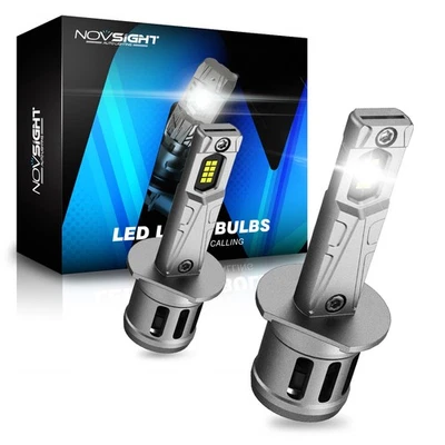 NOVSIGHT 90W H1 LED HEADLIGHT BULBS HALOGEN XENON REPLACEMENT H/L BEAM DRL LIGHT - Image 1 of 4