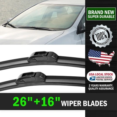 Front Bracketless Windshield Wiper Blades For Subaru WRX STI 2015-2018 26"+16" - Imagem 1 de 4