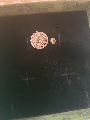 Кольцо-спиннер в форме цветка с розовыми фианитами позолота 18 карат регулируемое размер 6,5 - Изображение 1 из 4