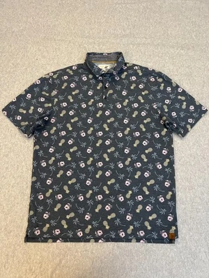 Fundamental Coast Button Up Shirt Men's Large Pineapple Short Sleeve Performance - Image 1 of 4