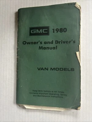 GMC Van 80 1980/G1500/G2500/G3500 manual del propietario Foto 1 de 4