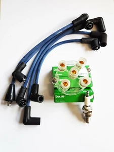 Classic Mini 7 mm blau Silikon HT/Lucas Stecker Kabel Kit GHT241 mit Schraub schwindelig - Bild 1 von 1