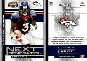 2008 Donruss Gridiron Gear Next Generation RC Gold Holo /100 Eddie Royal #NG-22 - Picture 1 of 1