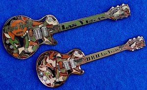 LAS VEGAS HOTEL US ARMY CAMOUFLAGE #2 GIBSON LES PAUL GUITAR Hard Rock Cafe PIN - Picture 1 of 1