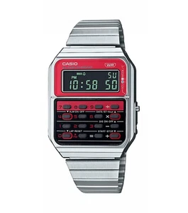 Casio CA-500WE-4BEF - Armbanduhr - Tascherechner, digital, rot, NEU - Bild 1 von 1