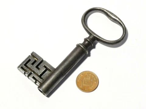 Antique 4" Long Chunky INTRICATE DESIGN - Safe Key Someone Suggested  #15 Cover