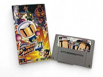 SUPER BOMBERMAN 4 Nintendo Super Famicom SFC  HUDSON Complete japan - Image 1 of 4