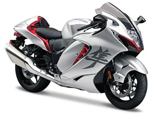 2022 Suzuki Hayabusa 1/12 Diecast Motorcycle Model Silver Metallic by Maisto - Picture 1 of 4