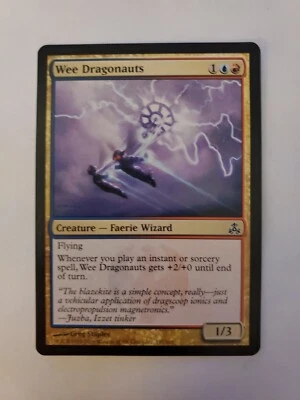 MTG Magic The Gathering Card Wee Dragonauts Creature Faerie Wizard Guildpact  - Image 1 of 2