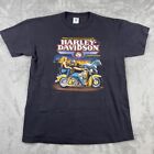 *Vintage Harley Davidson Motorcycle Untainted Spirit Black T Shirt 1988 Holoubek