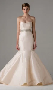 ANNE BARGE Bridal Wedding Dress Strapless Fitted Gown Anne Barge Vendome Gown - Picture 1 of 13