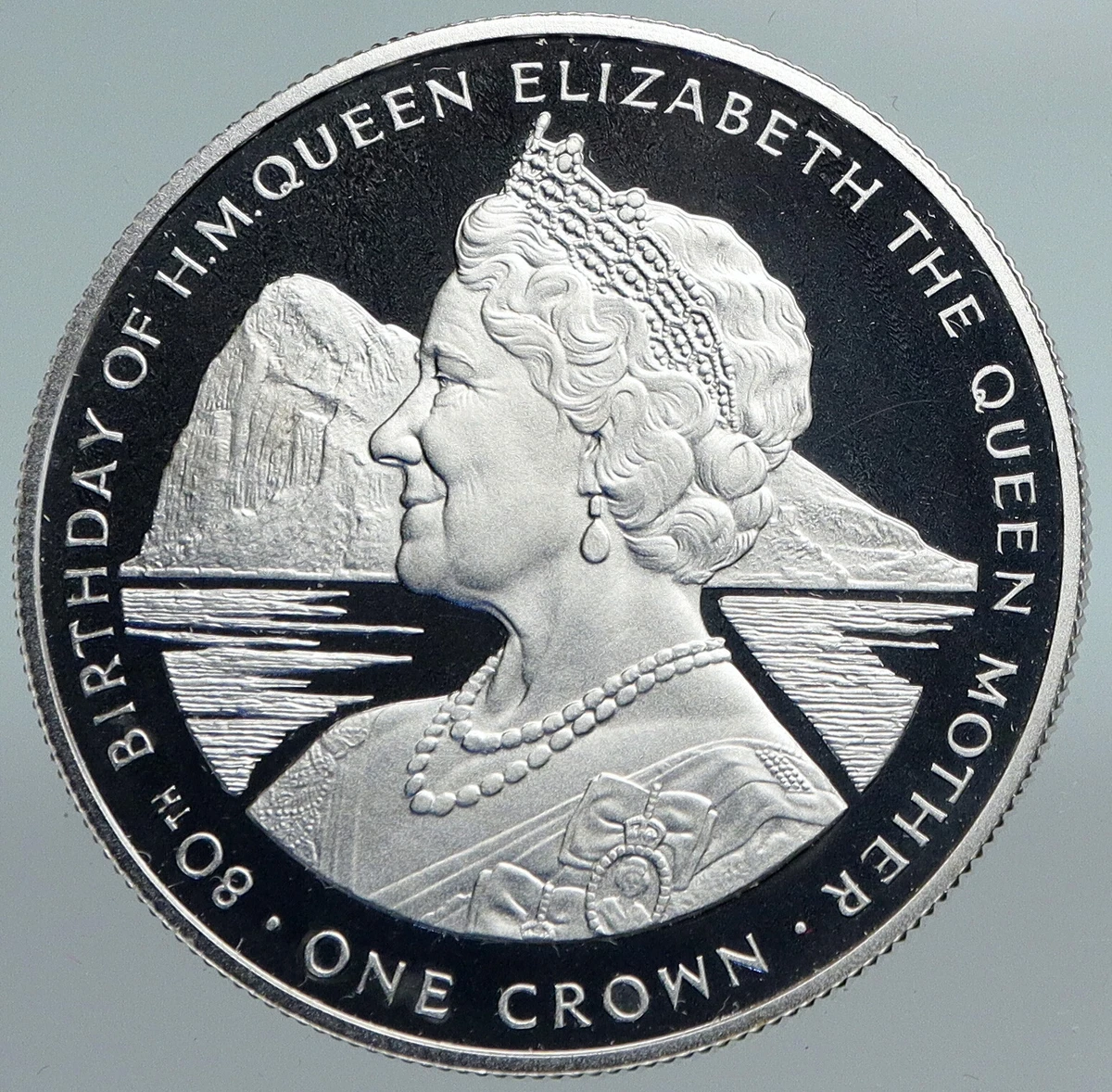 GIBRALTAR ELIZABETH II CROWN 銀貨 1980年 1 Crown - Elizabeth II (Queen Mother) - Gibraltar – Numista