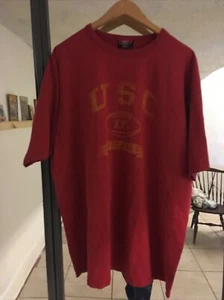Vtg USC Trojans Football Red T Shirt Made In USA XXL 2xl Rare - Picture 1 of 1