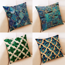 Morocco Ethnic Geometric Throw Pillow Case Modern Art Turquoise Cushion Covers