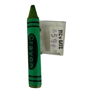 Vintage Green Crayon Crayola Pin 2 1/4” Long. NOS / Pic N' Save. RARE! - Picture 1 of 3
