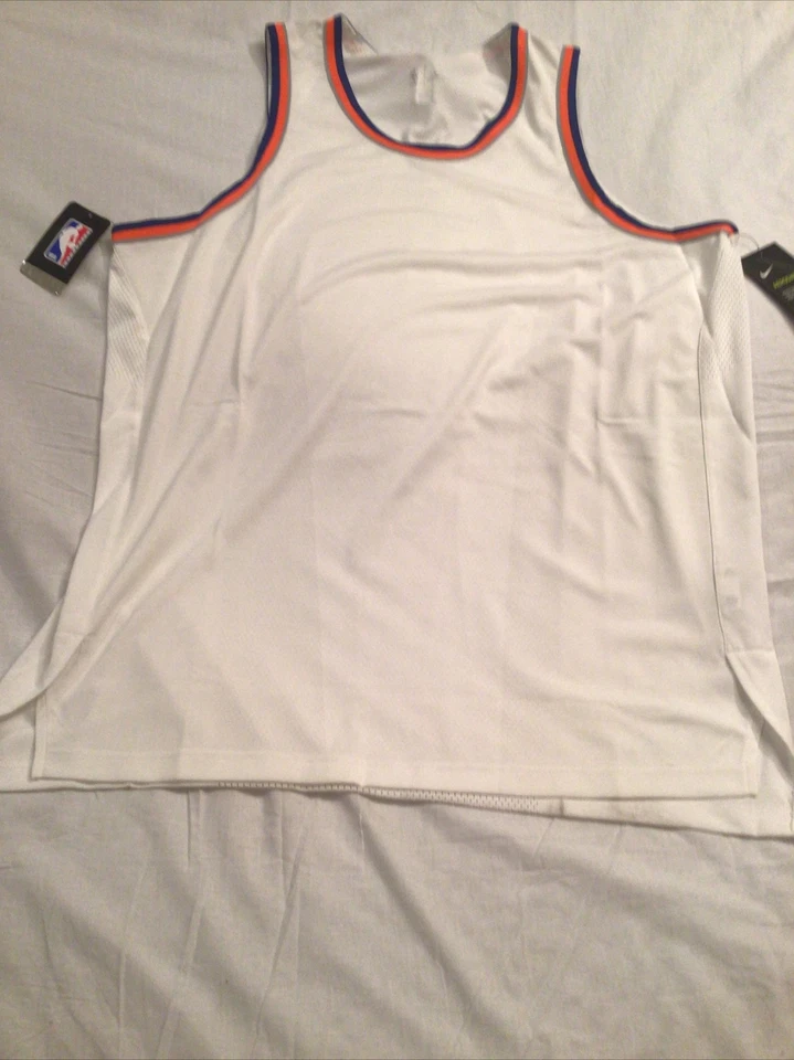 Nike NBA Authentic Aeroswift Blank White Jersey Men's 56 Size XXL NY Knicks