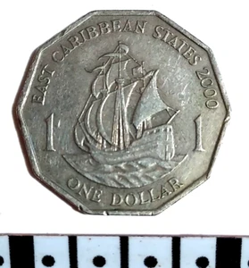 2000 Ostkaribik One Dollar Münze große Münze - Bild 1 von 2
