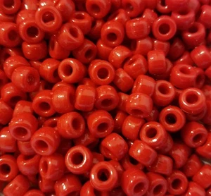 1,000 pcs Huge Lot of Plastic Opaque Pony Beads Craft Jewelry 6mm x 9mm - Picture 1 of 27