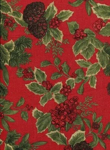 Ralph Lauren~Birchmont~Christmas Tablecloth~60x104" Rustic Dark Red~Pine Cones  - Picture 1 of 1