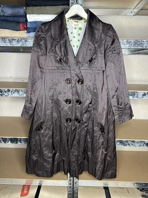 Abrigo KENZO Paris Luxury Mujer Marrón Doble Pecho Talla 40 Foto 1 de 4