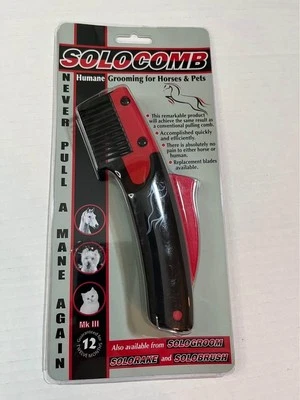 Solocomb Humane Pet Grooming Comb for Horses Dogs & Cat Manes NEW SEALED