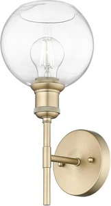 Golden Lighting Axel 1-Light Brushed Champagne Bronze & Clear Glass Wall Sconce - Picture 1 of 7