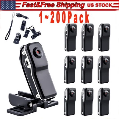 Mini Police Body Camera HD 1080P Video DVR Clip IR Night Cam Camcorder US Lot - Image 1 of 4