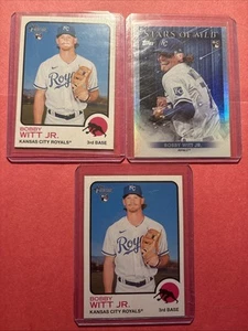 2022 Topps Heritage Stars MLB Bobby Witt Jr. Rookie Lot 3 ct High Number 520 82 - Picture 1 of 5