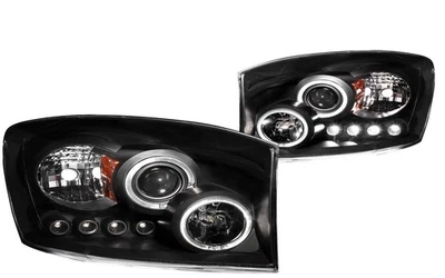 Anzo 111209 Black Projector Headlight LED Halo for 06-08 Dodge Ram1500 2500 3500 Foto 1 de 4