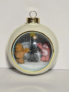 Care Bears Christmas Ornament 1984 American Greetings Plastic Diorama Rare  - Picture 1 of 9