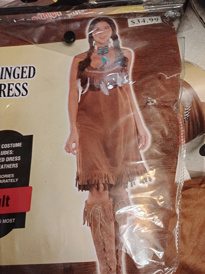 Костюм (вестерн) с бахромой платье для взрослых костюм для Хэллоуина с безголовый и лодыжки - Изображение 1 из 4