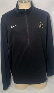 Nike Dri-Fit Vanderbilt Commodores Training 1/4 Zip Black Pullover Men 2XL Used  - Picture 1 of 14