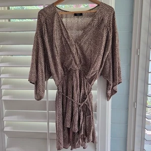 Vici Leopard Print Romper Fun Boho Women L - Picture 1 of 8