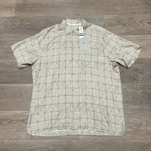 New Tommy Bahama Camp Shirt Tonal Geo Tidal Foam Size XL NWT Men’s Button Down - Picture 1 of 11