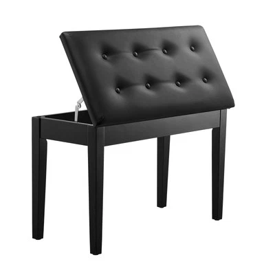 Duet Piano Teclado Banco Almacenamiento Silla Acolchada Tocador Madera Librería Taburete Foto 1 de 4