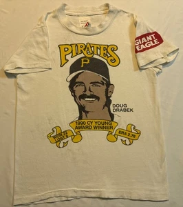 Vintage 90er Pittsburgh Pirates Cy Young Doug Drabek Kinder Jugend L Baseball TShirt - Bild 1 von 6