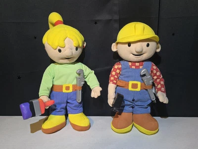 Bob the Builder & Wendy Vintage Standing Talking Dolls 13” VGUC - Image 1 of 3