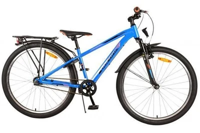 26 Zoll Cross Jungen Fahrrad Blau 9-12 Jahre Fahrrad 3 Gänge mit Gepäckträger - Bild 1 von 4