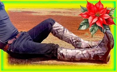 X ¡BOTAS ALTAS, RARAS, BAJO ARMADURA OPERACIONES ESTÉRILES CAMUFLAJE CAZA/AL AIRE LIBRE! talla 12 Foto 1 de 4