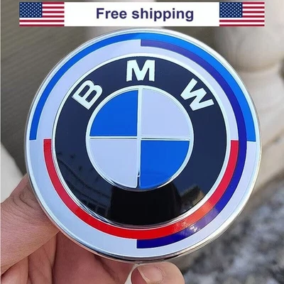 50th Anniversary Logo Car Steering Wheel Sticker For BMW X3 Z4 G29 3 5 6 Series - Image 1 of 4