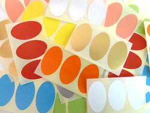50x30mm Ovalado Desmontable Bajo Tack Color Código Pegatinas Etiquetas Adhesivas - Bild 1 von 11