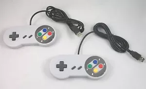 USA SELLER: New Super NES SNES Controller for PC USB LOT OF 2 PCS - Picture 1 of 2