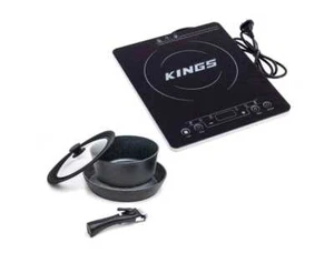 Kings Portable Induction Cooker 2000W, Adjustable Power + Aluminium Cooking Set - Picture 1 of 11