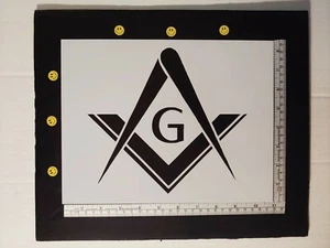 Masonic Free Mason Freemason Symbol Custom Stencil FAST FREE SHIPPING - Picture 1 of 2