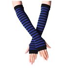 Gothic Fingerless Punk Gloves Arm Long Mittens for Women Cold Weather Heated