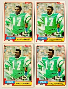 (4) Harold Carmichael 1981 Topps Football EX-NM Card Lot #35 - Bild 1 von 2