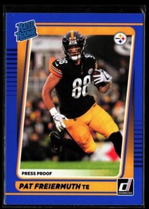 2021 Donruss Press Proof Blue Pat Freiermuth Rookie Pittsburgh Steelers #281