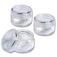 1/3 oz Clear Jar w/ Clear Lid Set (100 pcs - 50 sets) lower price - Image 1 of 1